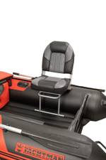 Кресло раскладное поворотное мягкое Люкс черный/темно-серый