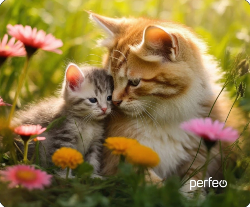Perfeo Коврик для компьютерной мыши &quot;Cat&quot;, Рис.41 (240*200*2 мм), ткань+резиновое основание