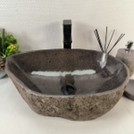 Раковина из речного камня RS-65213 57*38*15 0862