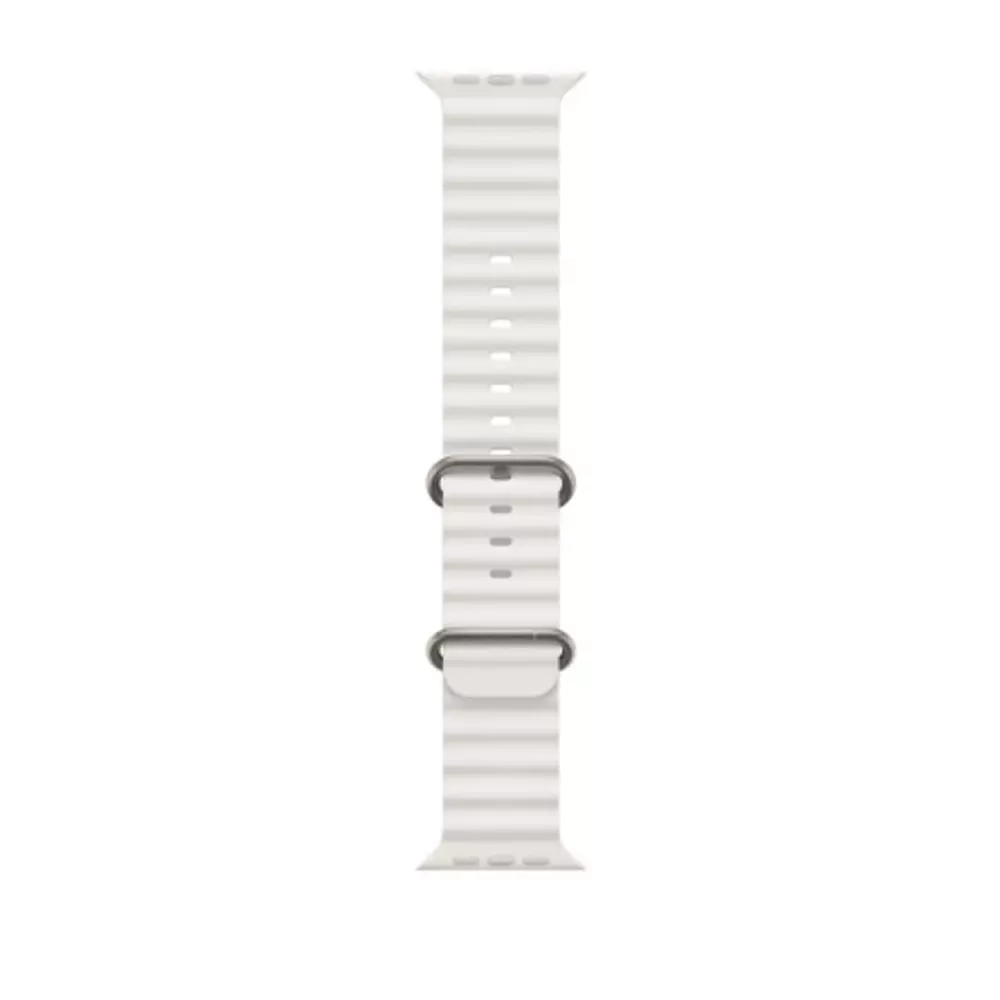 Apple Watch Ultra, 49 мм, корпус из титана, ремешок Ocean белого цвета