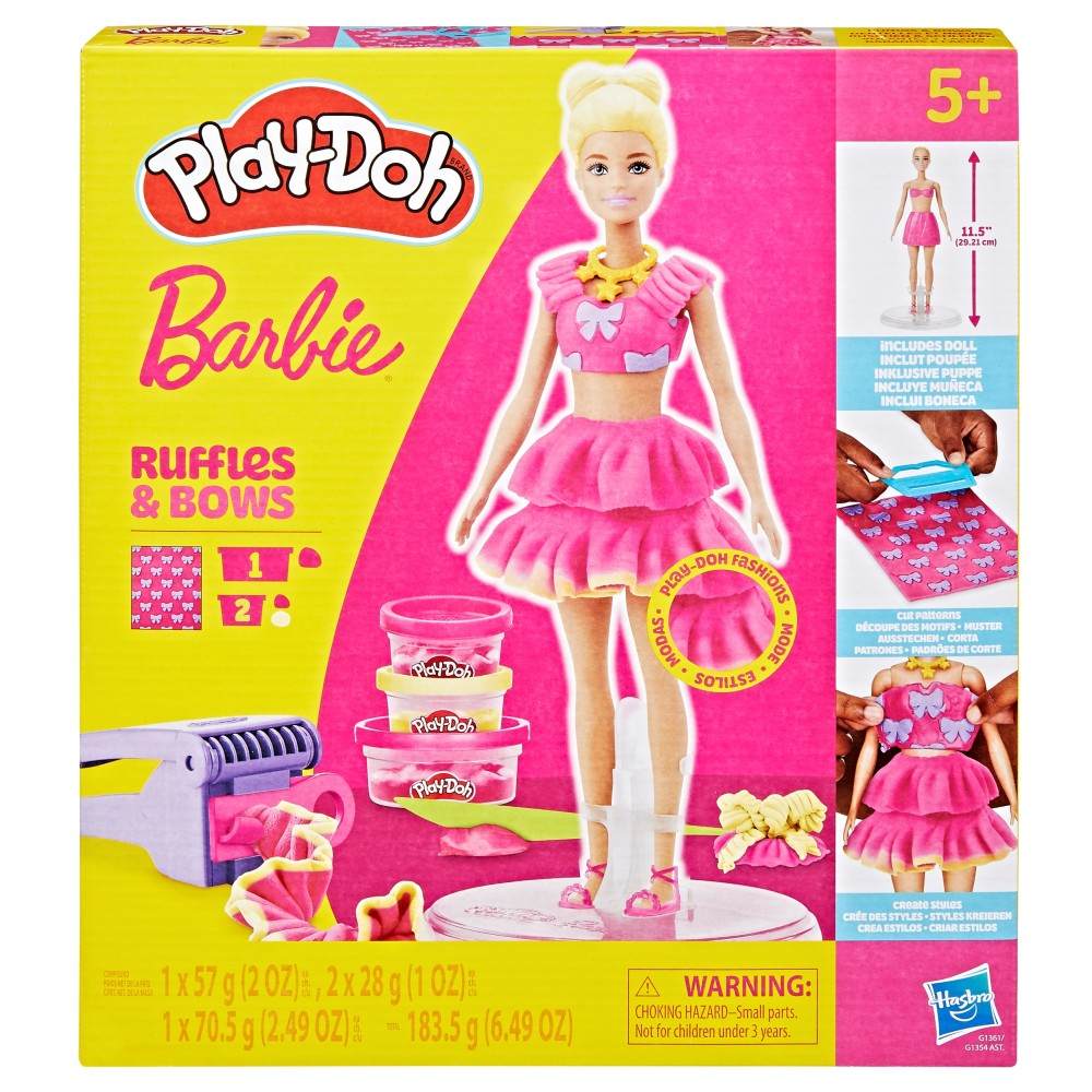 OUTLET Play-Doh - Пластилин BARBIE FASHIONISTA Бантики + кукла G1361