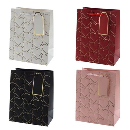 GAEM Пакет подарочный S (бумага 210г/м2, блок 12шт), L18 W10 H23 см, 4в.