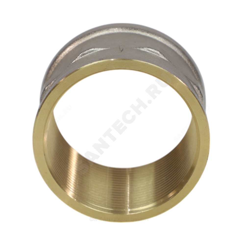 Муфта латунь никель Ду 50 (2") ВР/ВР 9018 ГОСТ 32585-2013 Aquasfera 9018-06