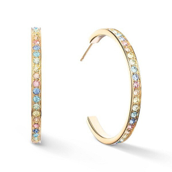 Серьги-пусеты Coeur de Lion Multicolor Pastel Gold 0128/21-1590