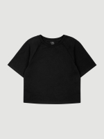 Футболка оверсайз реглан Mjölk Black, из плотного хлопка