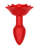Анальный вибростимулятор Secwell роза, красный, с пультом ДУ