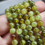 Гранат зелёный (гроссуляр), природный, гладкий шар, 6мм, высокое качество