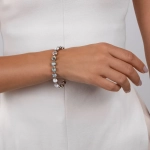 Браслет Crezus, с кристаллами, CZ24-S40 (голубой)