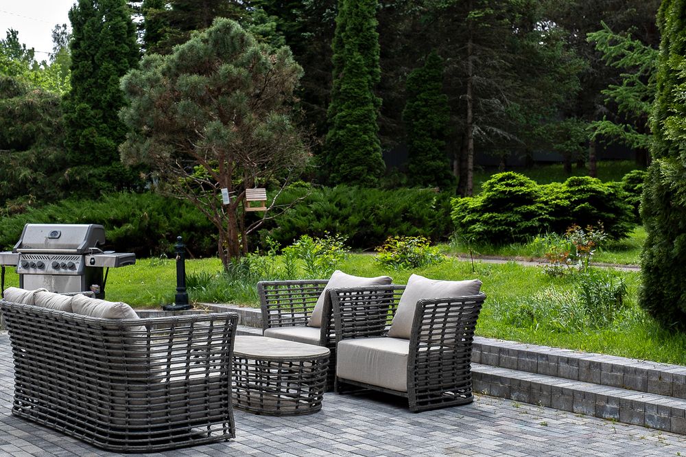 "Валенсия" лаунж-зона из искусственного ротанга, цвет серый