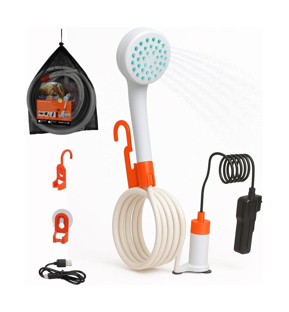 Портативный душ с насосом, SeaFlo