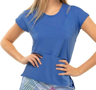 Женская теннисная футболка Lucky in Love Count Me In Love You To Pieces Top - blue marine