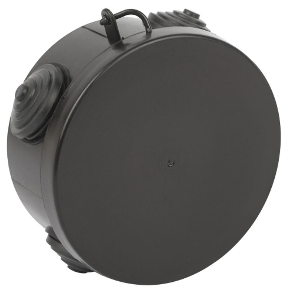 Распаячная коробка ЭРА KOR-85-40-4g-B открытой установки черная 85х40мм с гермовводами 4 вх. IP54