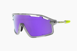 Спортивные очки с диоптриями Demetz Hurry / Crystal Matt / Yellow Fluo V. Grey Mirror Violet Cat.3
