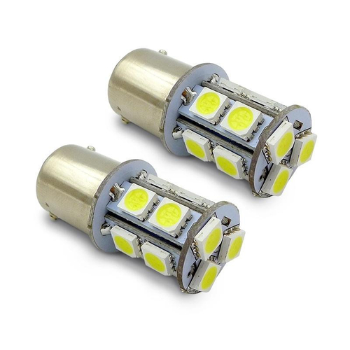 Лампа светодиодная 12V 21W металлический цоколь 1 конт. белый 13 SMD 5050 2 шт AVS A07187S