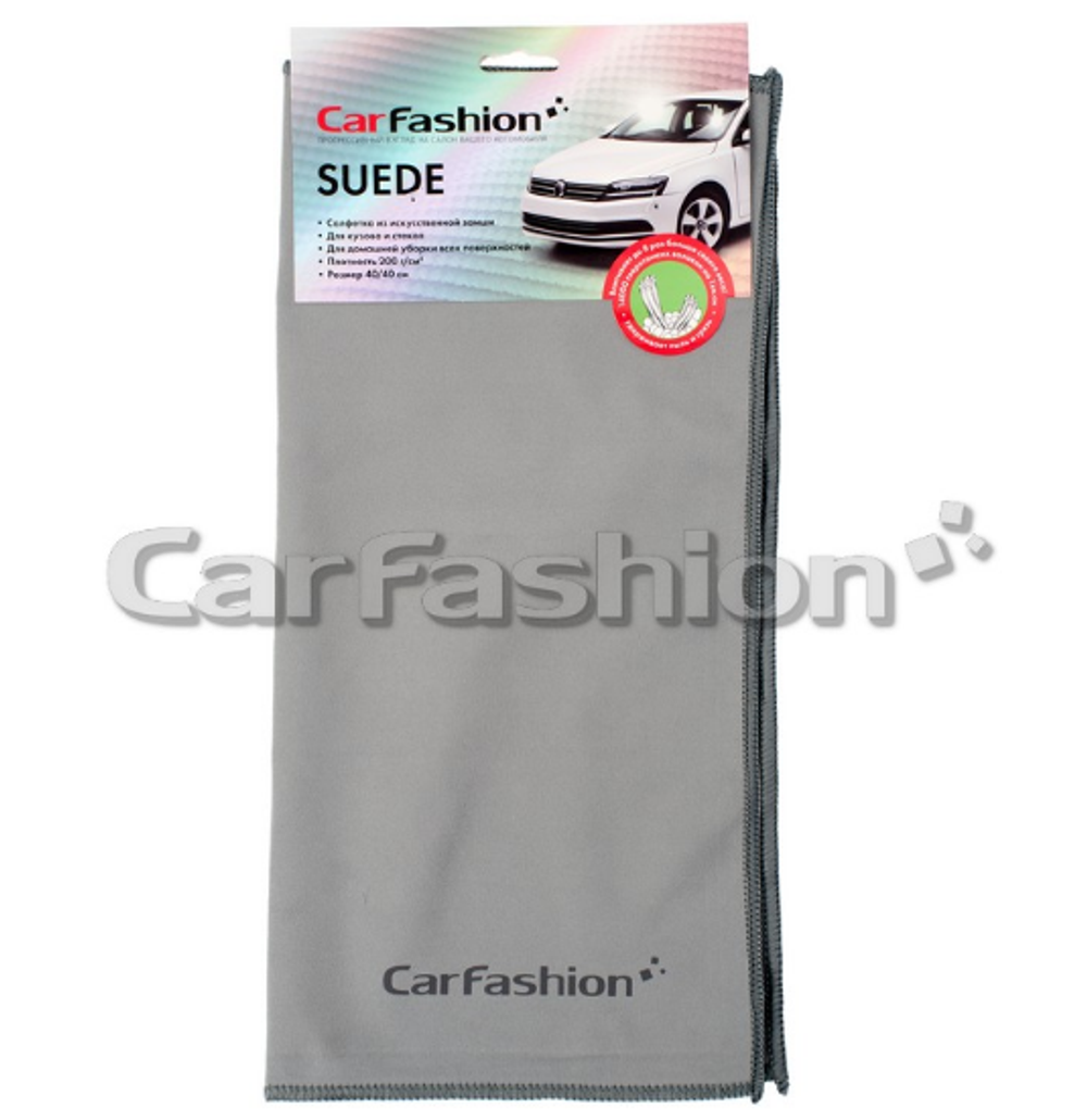 Салфетка микрофибра "CarFashion SUEDE" 40х40см 90002