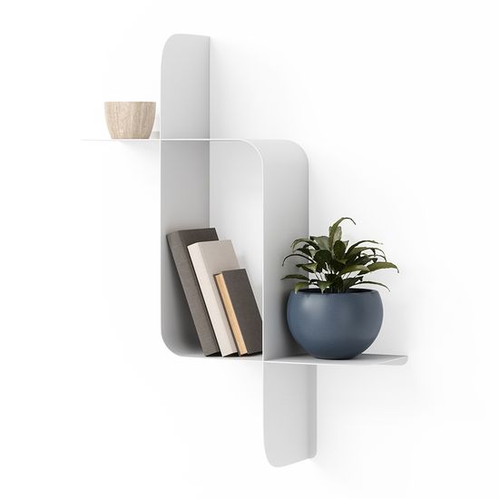 Набор металлических настенных полок montage, 2 шт., белый