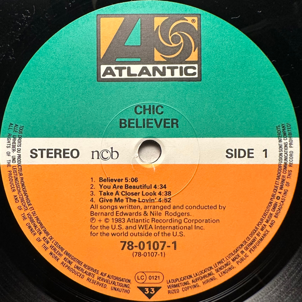 Chic - Believer (Скандинавия 1983г.)