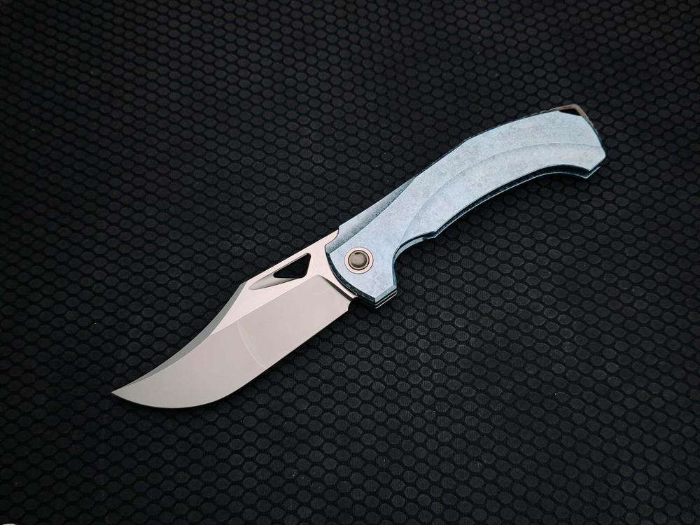 Складной нож Bicornis Tmax CrystalTi blue