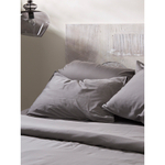 Комплект постельного белья из премиального сатина серого цвета из коллекции essential, 200х220 см