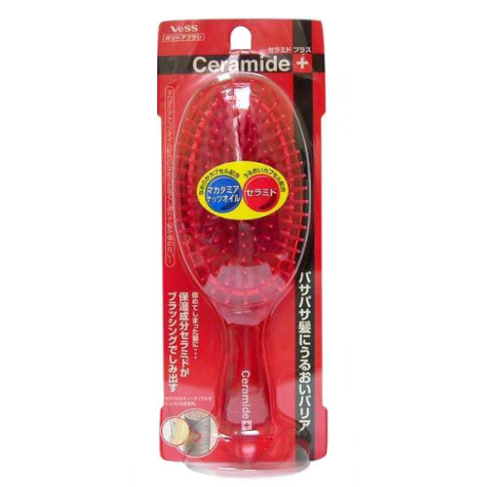 Щетка массажная с церамидами для увлажнения и смягчения волос Vess Ceramide Brush