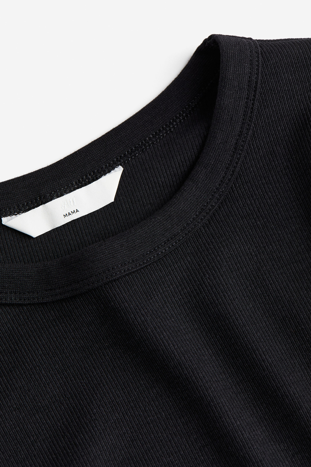 H&M Трикотажная футболка в рубчик для беременных, черный