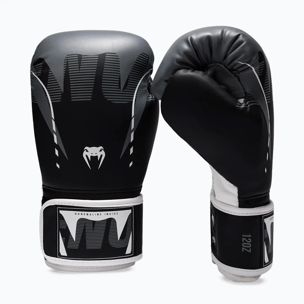 Боксёрские перчатки Venum Adrenaline Boxing black/silver grey