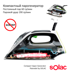 Утюг-парогенератор Solac Intelligent Evolution Sensor CVG9512