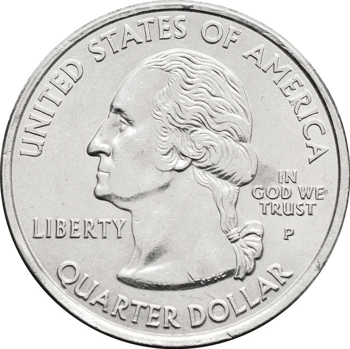 25 центов (1/4 доллара, квотер) 2008 США «Штат Оклахома» (P) XF