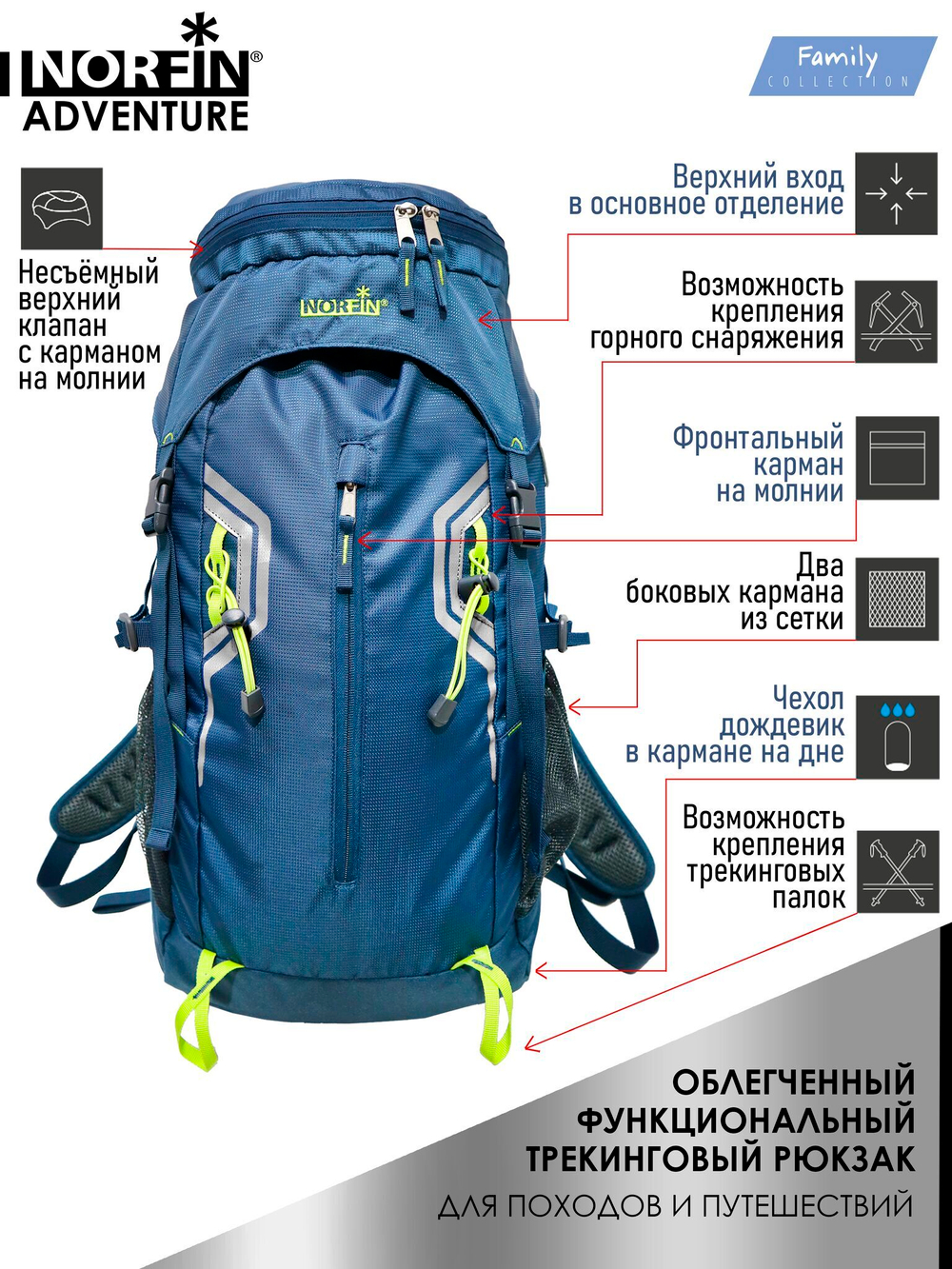 Рюкзак Norfin ADVENTURE 45