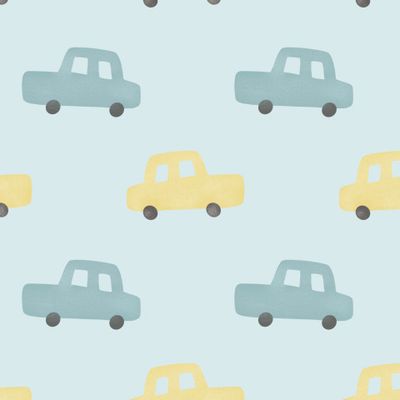 Машинки на голубом фоне