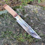 Мощный нож НС-05 (Х50СrМо15) береста, гравировка (Златоуст)