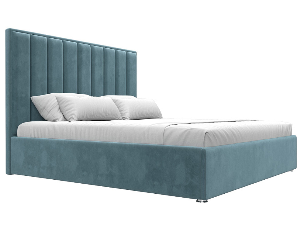 Кровать интерьерная Афродита 180, Бирюзовый, Велюр, 120577