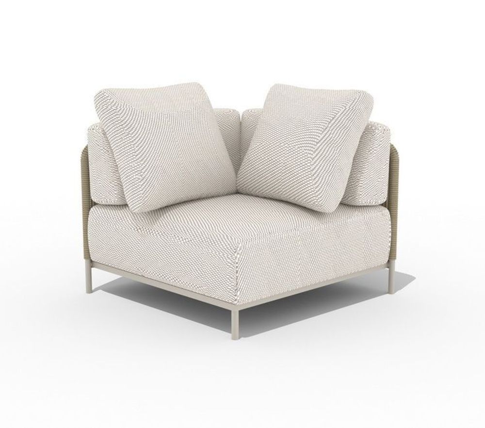 "Мальдивы" трансформирующаяся лаунж-зона из искусственного ротанга, цвет соломенный