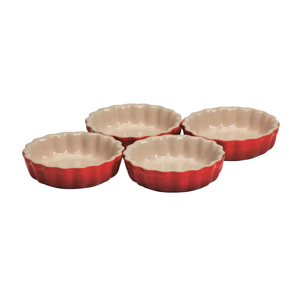Le Creuset - Набор из 4 форм диаметром 11см для вишневых тартов. / артикул   9101741106   / GTIN 630870045377