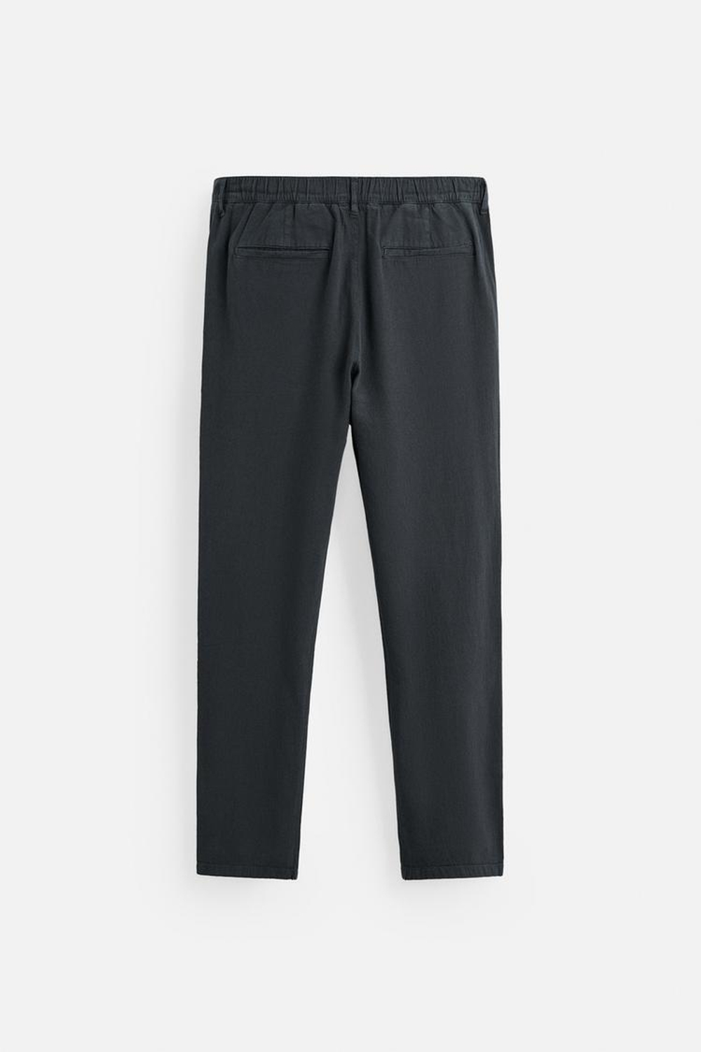 ZARA БРЮКИ ИЗ ХЛОПКА И ЛЬНА, УГОЛЬНЫЙ