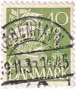 20 почтовых марок, Дания, 1930-1940-е годы, Военные годы, геральдика, исторические личности