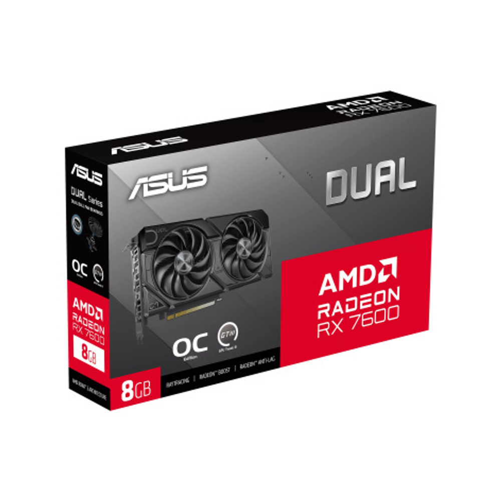 Видеокарта ASUS Radeon RX 7600 DUAL OC EVO (DUAL-RX7600-O8G-EVO)