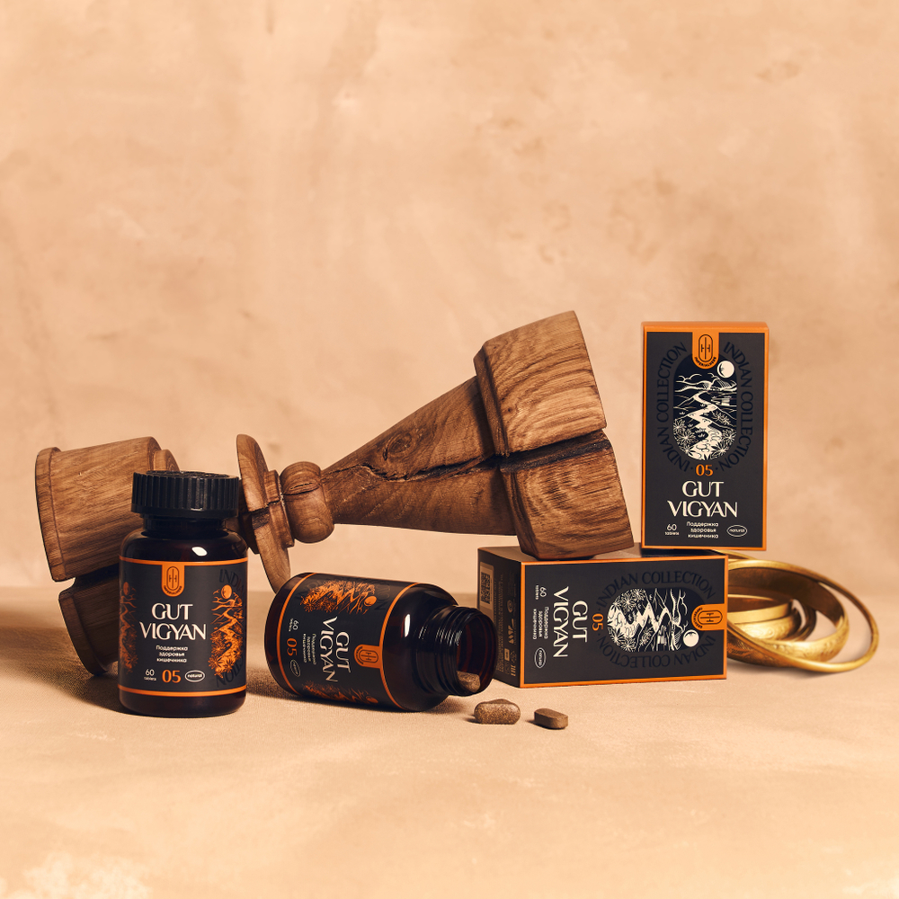 GUT VIGYAN Аюрведический комплекс ГАТ ВИГЯН Восстановление кишечника 60шт