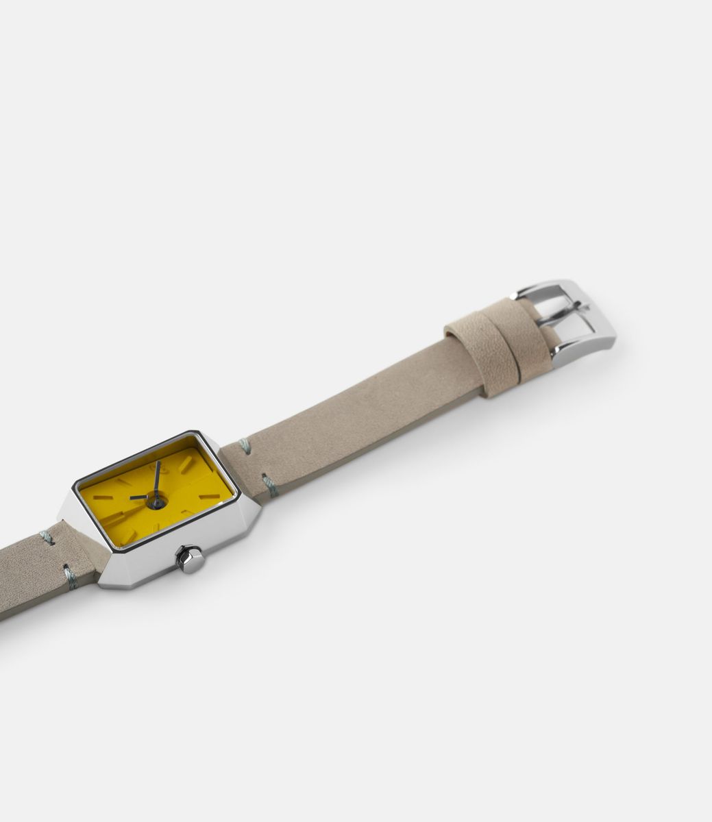 22 Studio Ups & Downs Rectangular Bright Yellow — женские часы с циферблатом из бетона