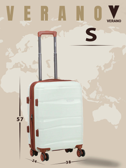 Чемодан мини "Verano" из полипропилена, съёмные колёса