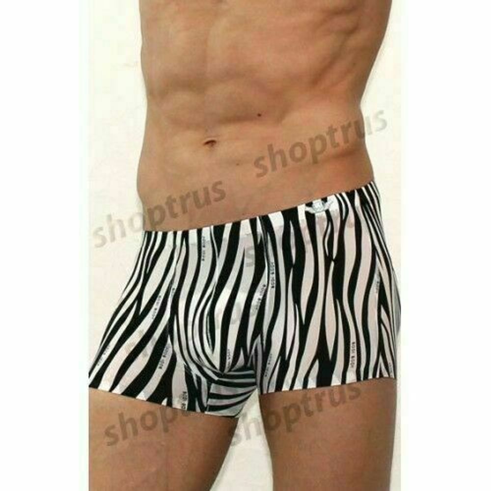 Мужские трусы хипсы с принтом "зебра" BANI