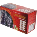 Гирлянда для дома ЗАНАВЕС «Мерцание» ш1,5* в2,5 м 360 ламп LED, прозрач.пров, авторежим, IP-20, Мультицвет (возможность соединения)