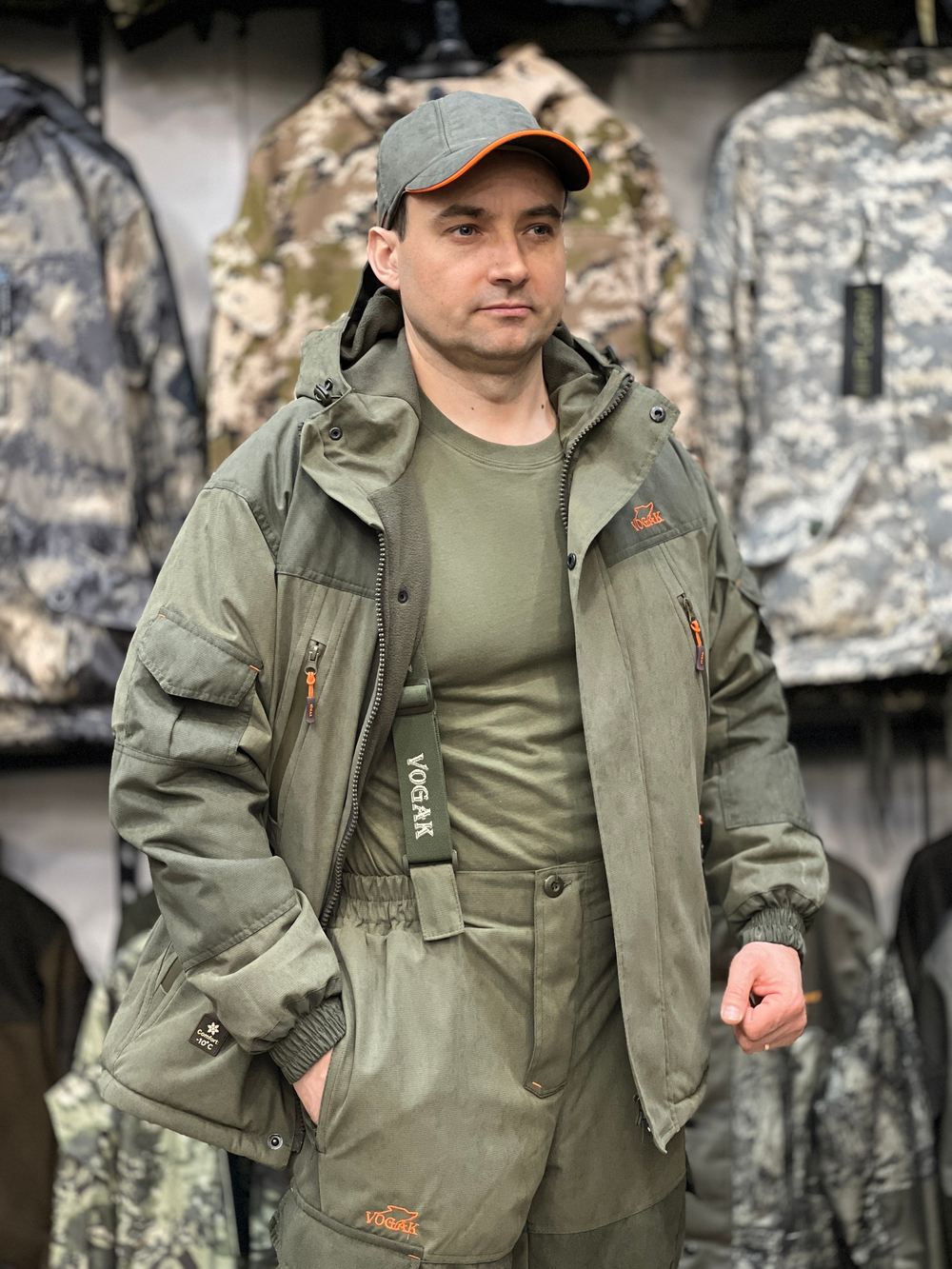 Демисезонный костюм Фаворит Исландия Вожак -10, утеплённый, олива