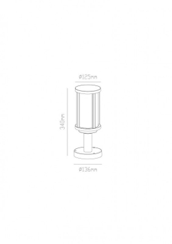 Уличный наземный низкий светильник Arte Lamp A1036FN-1BK