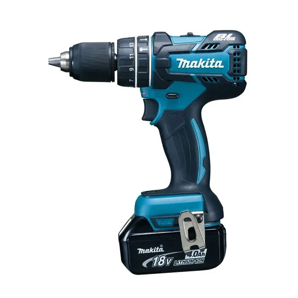 Makita DHP480RME угловая шлифовальная машина (2 x 4 Ач, ЗУ)