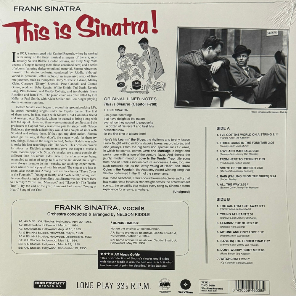 Frank Sinatra ‎– This Is Sinatra! (Европа 2016г.)