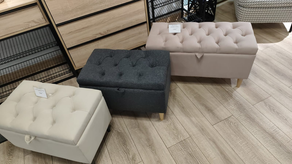 Пуф ГАММА 80 велюр (светло-розовый), Опоры светлые