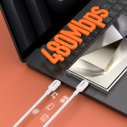 Силиконовый кабель 60W разъем с USB-C на USB-C, длина 100см (1м), серия SILI Series от Dux Ducis