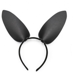 Ободок с заячьими ушками черный