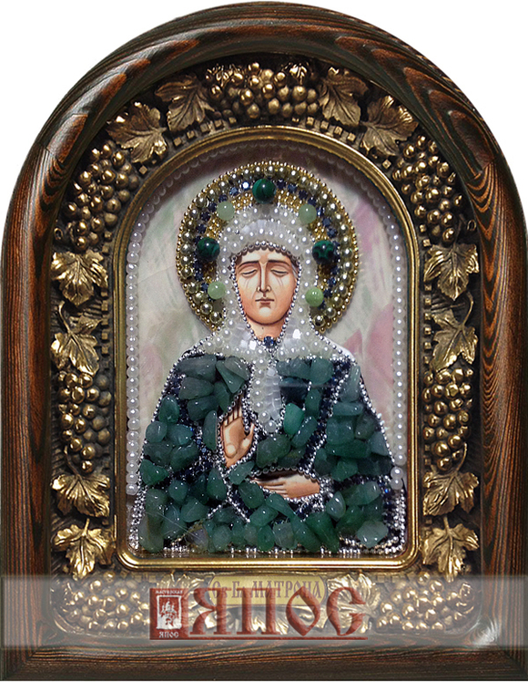 Икона Святая блаженная Матрона Московская бисер